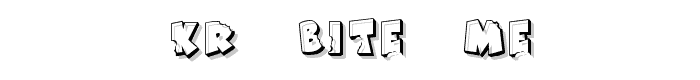 KR Bite Me font